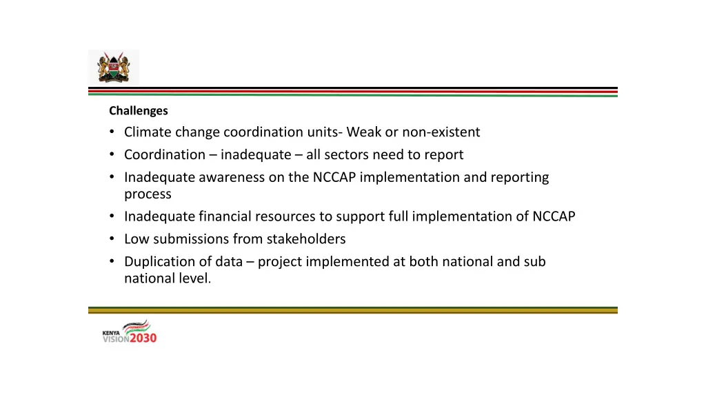 challenges climate change coordination units weak