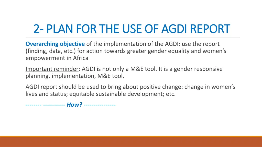 2 2 plan for the use of agdi report plan