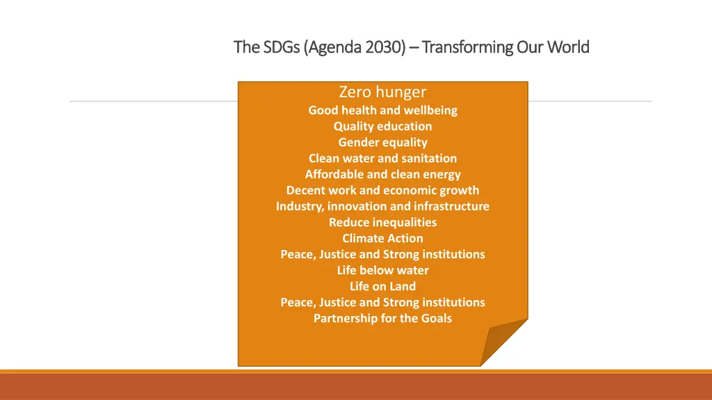 the sdgs agenda 2030 the sdgs agenda 2030