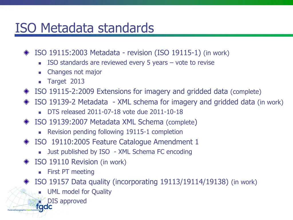 iso metadata standards