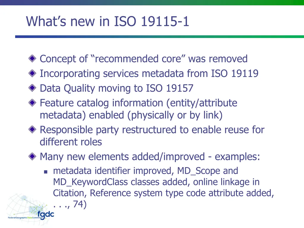 what s new in iso 19115 1