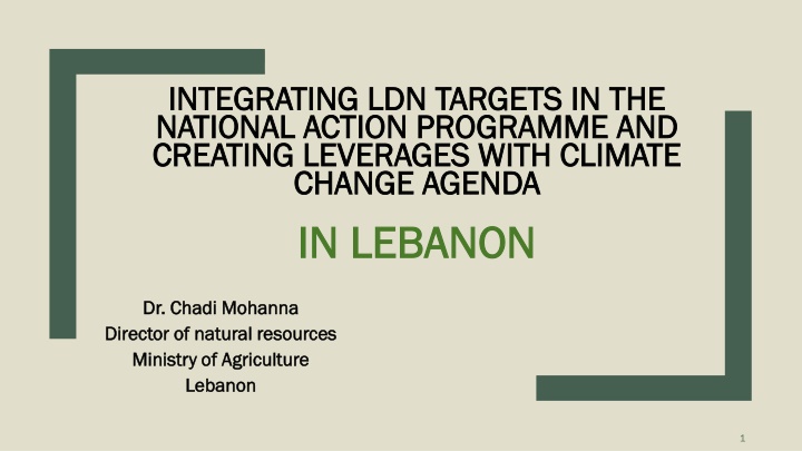 integrating ldn targets in the integrating