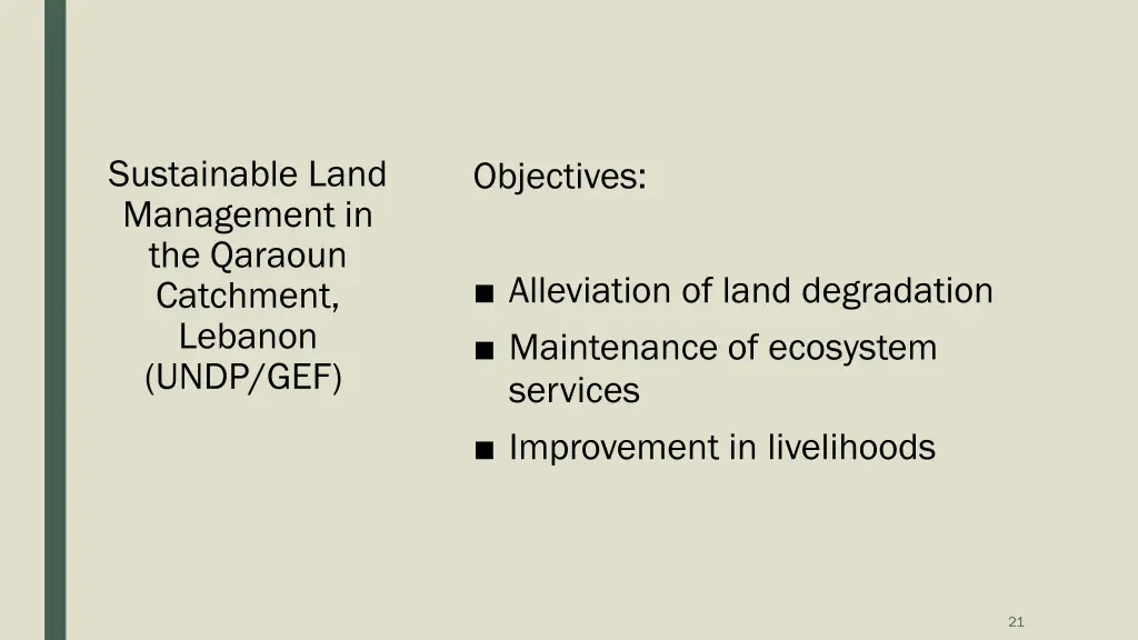 sustainable land management in the qaraoun