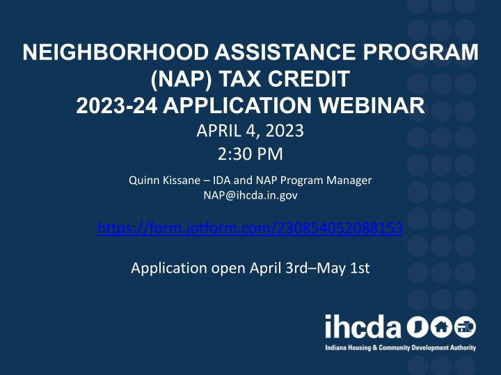 neighborhood assistance program nap tax credit