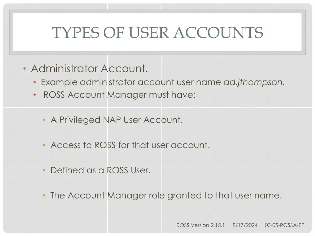 types of user accounts 1