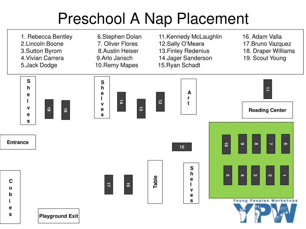 preschool a nap placement