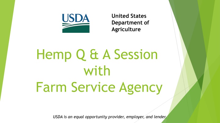 hemp q a session with farm service agency