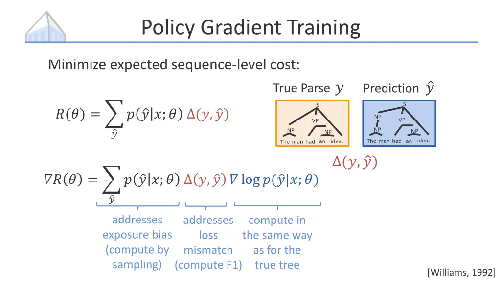 policy gradient training