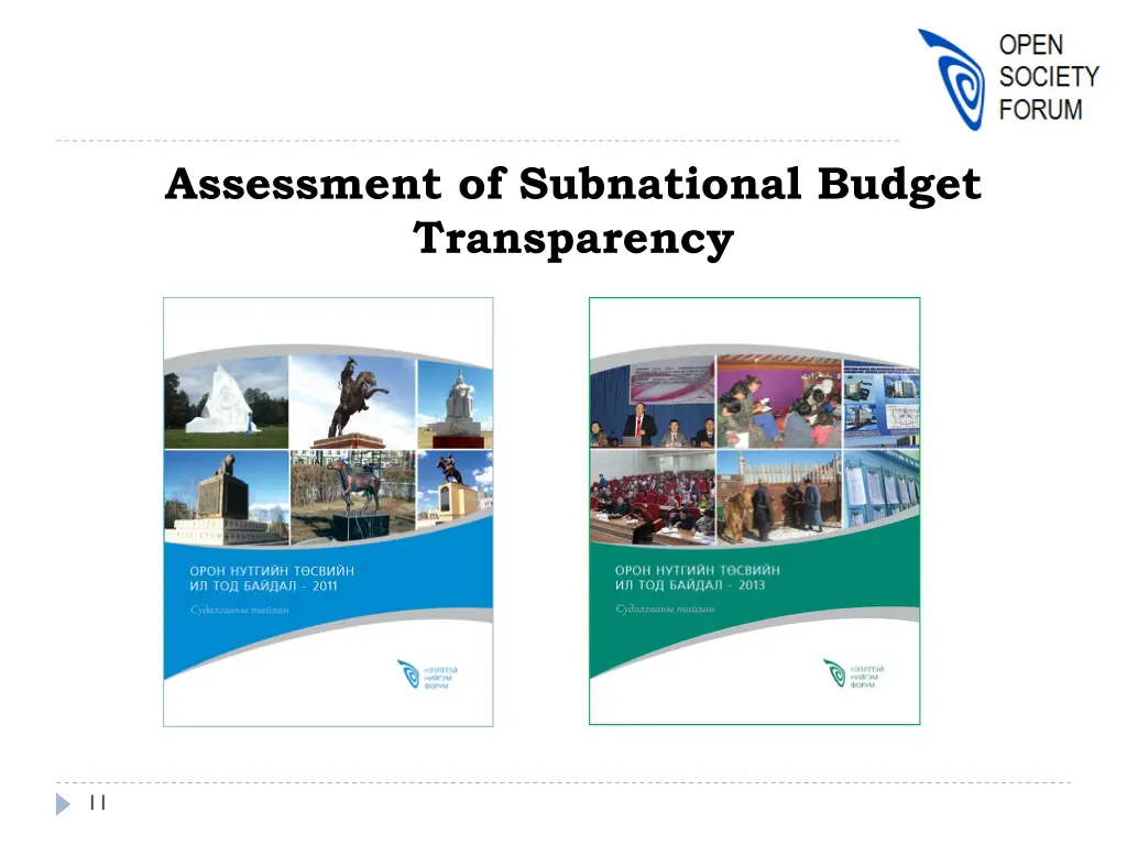 assessment of subnational budget transparency