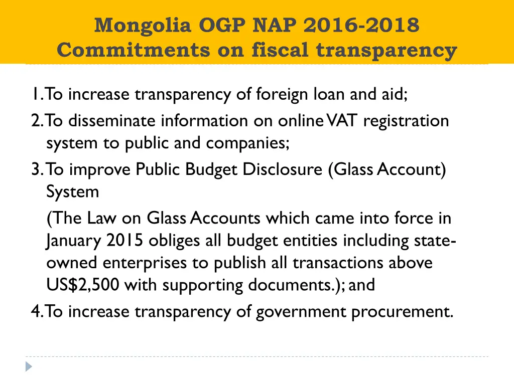 mongolia ogp nap 2016 2018 commitments on fiscal