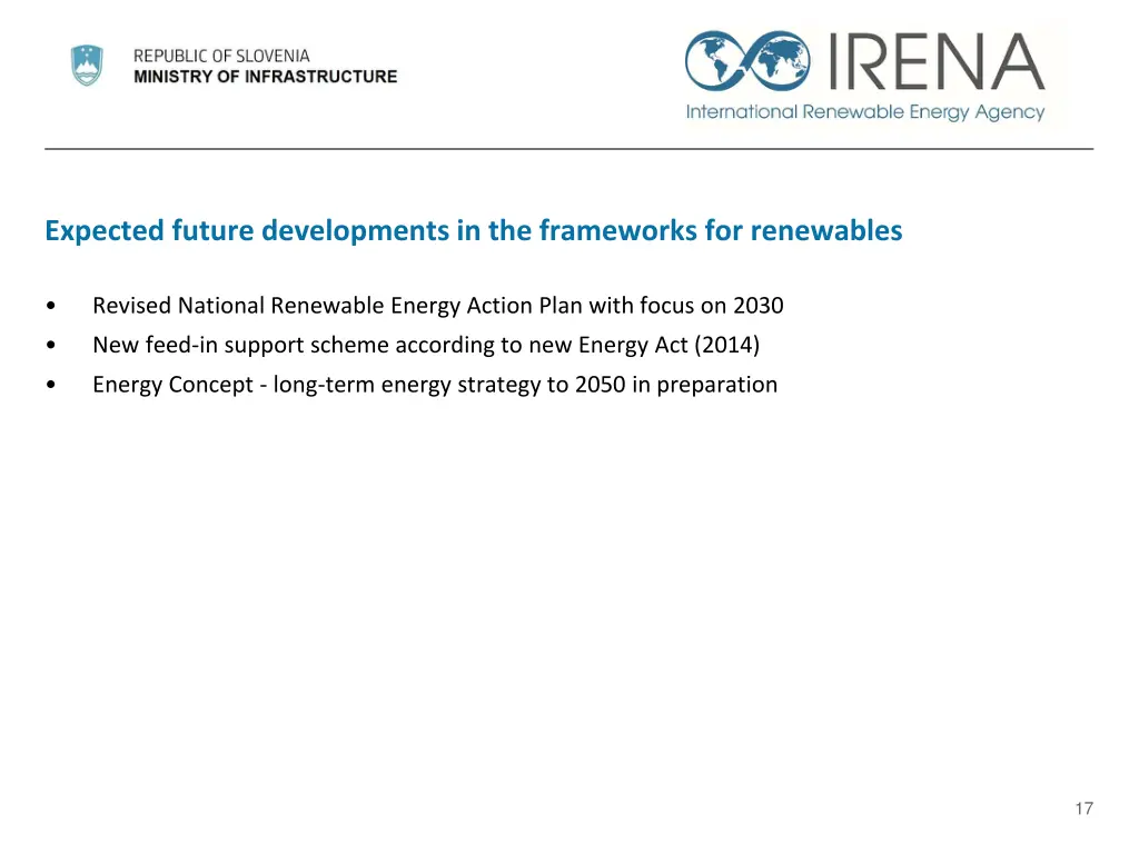 expected future developments in the frameworks