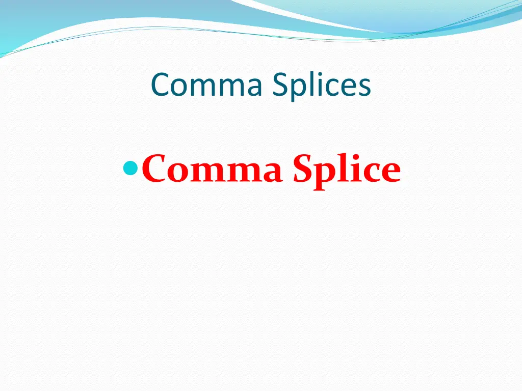 comma splices 14