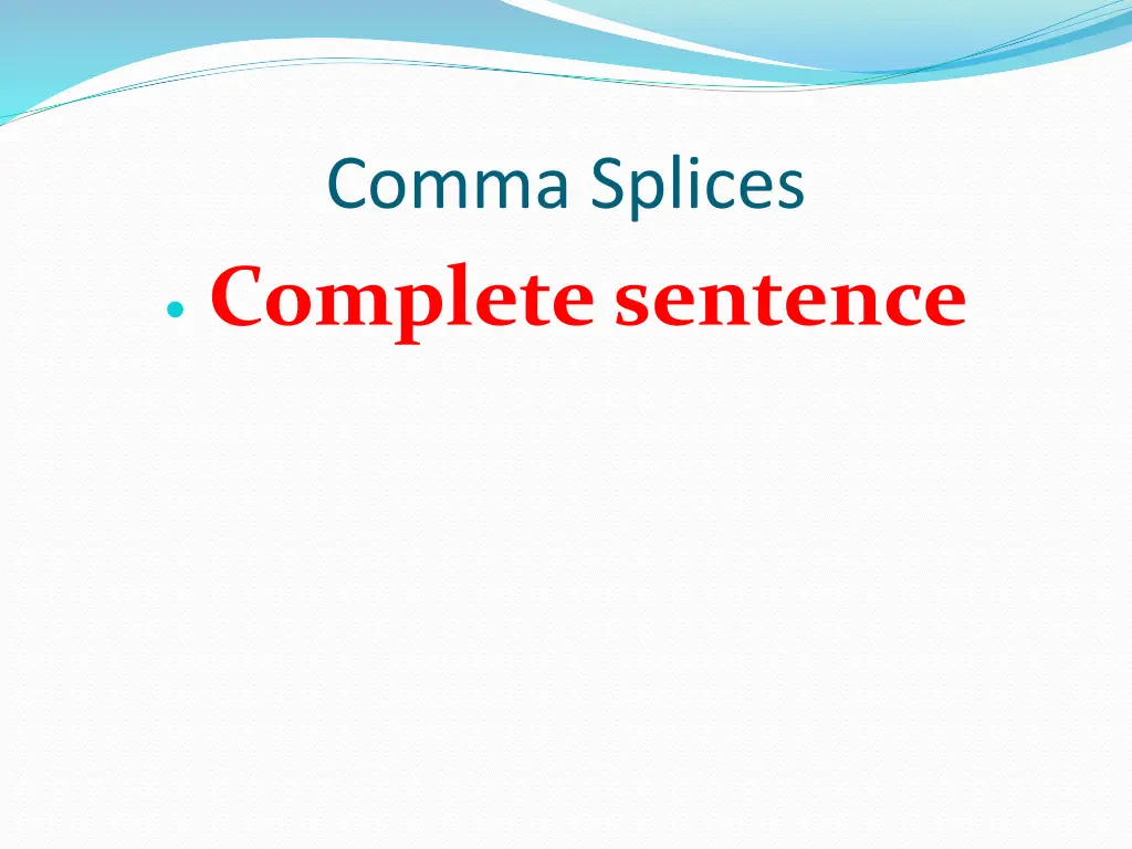 comma splices 16