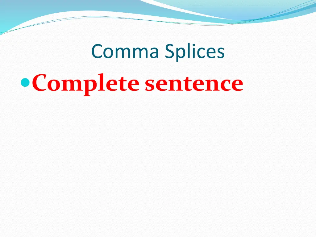 comma splices 21