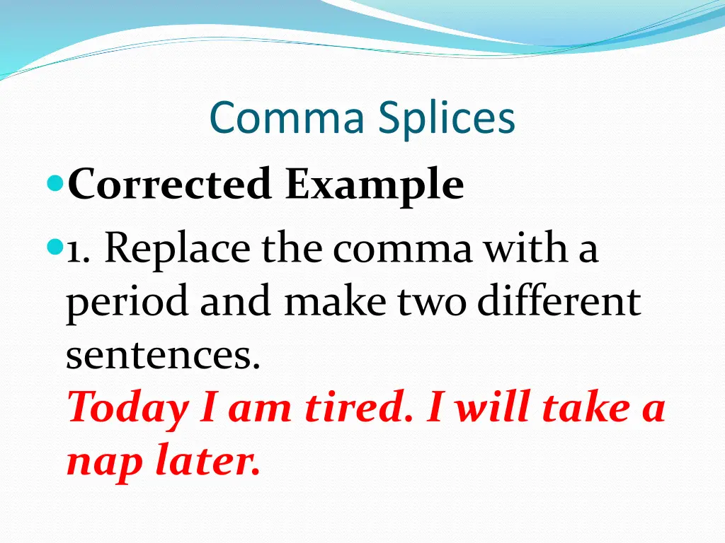 comma splices 5