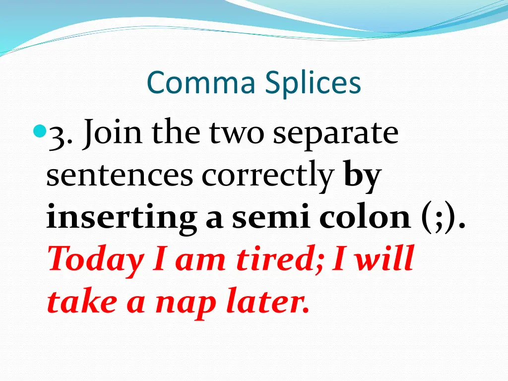 comma splices 7