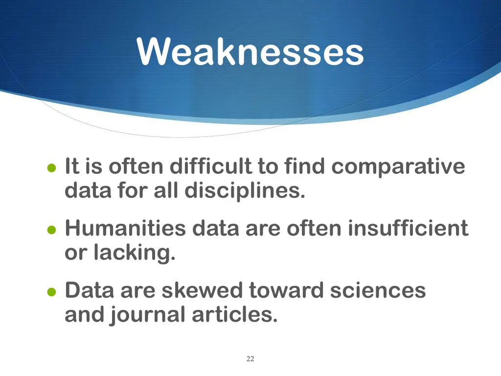 weaknesses