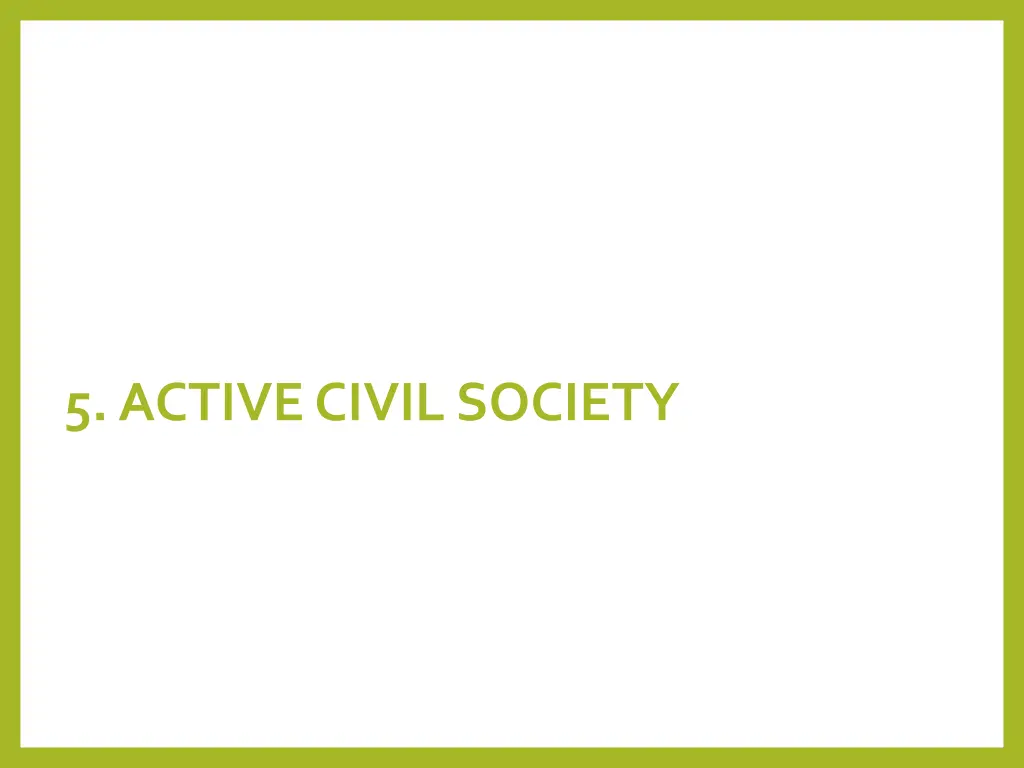 5 active civil society