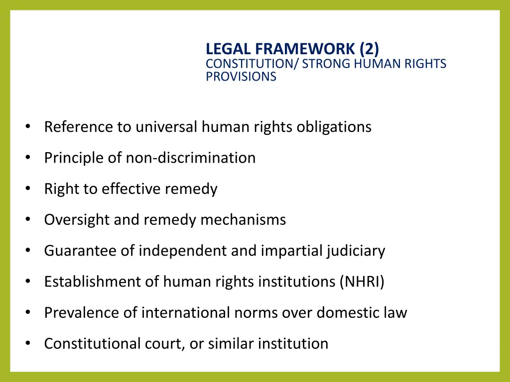 legal framework 2 constitution strong human