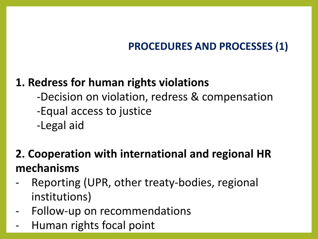 procedures and processes 1