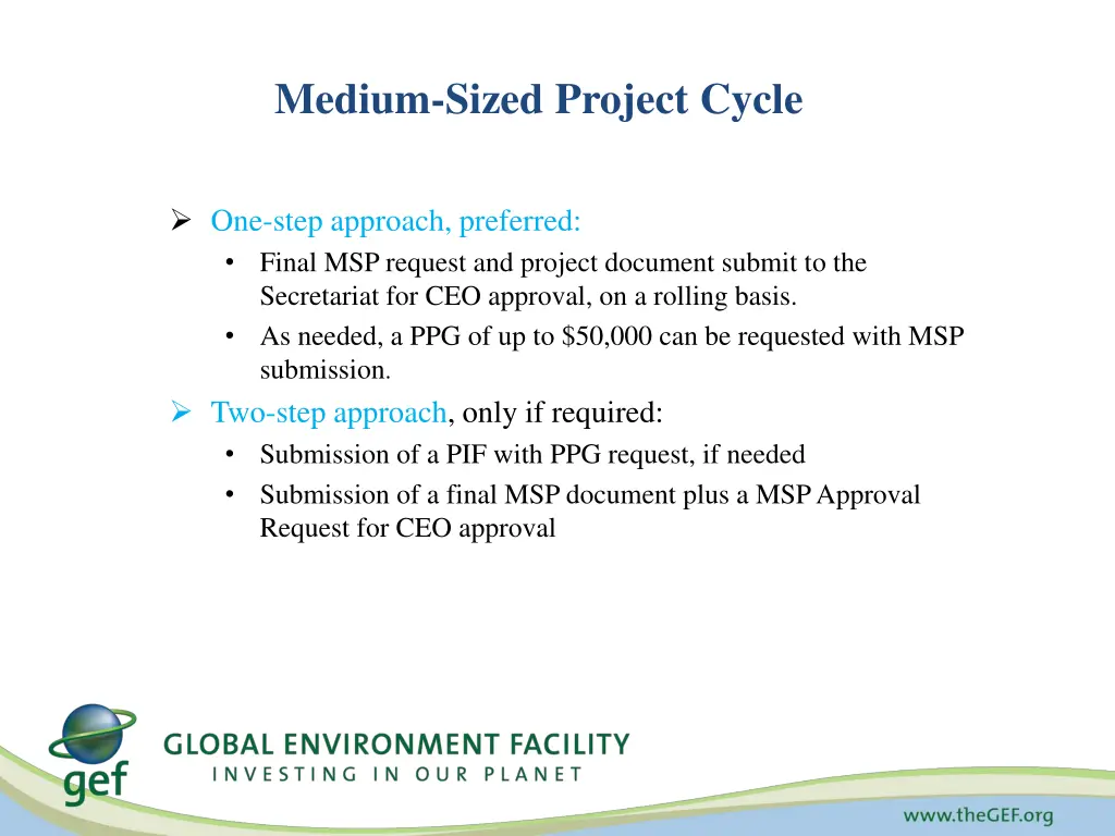 medium sized project cycle