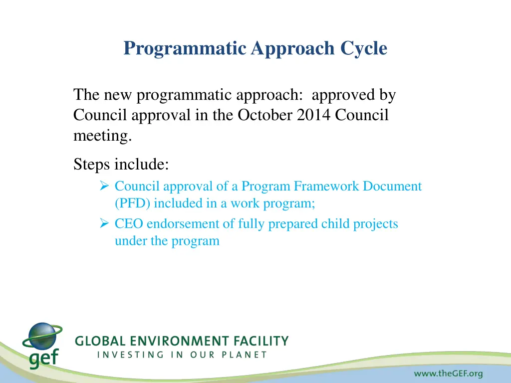 programmatic approach cycle