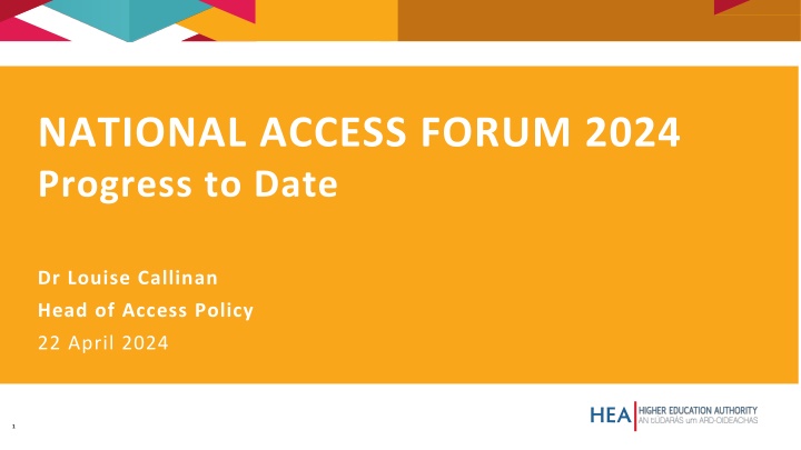 national access forum 2024 progress to date