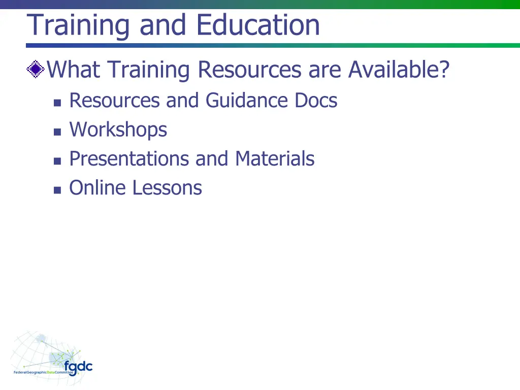 training and education 1