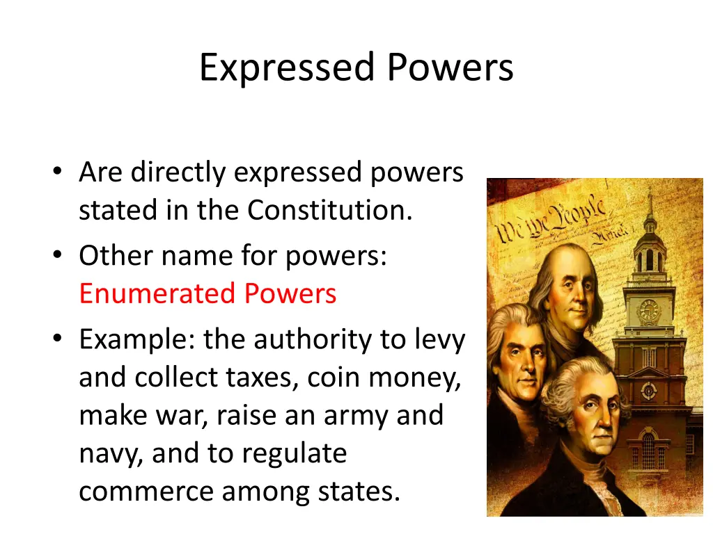 expressed powers