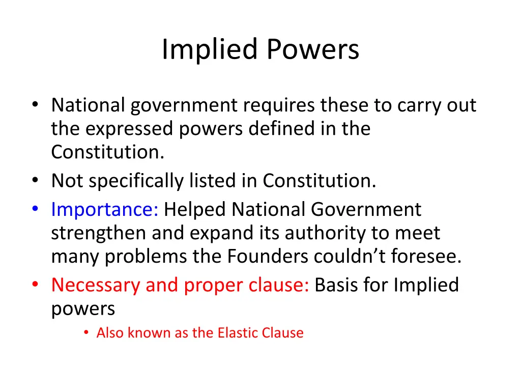 implied powers