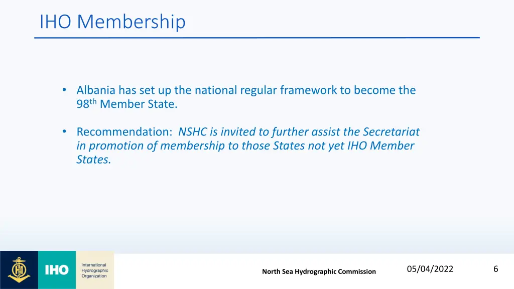 iho membership