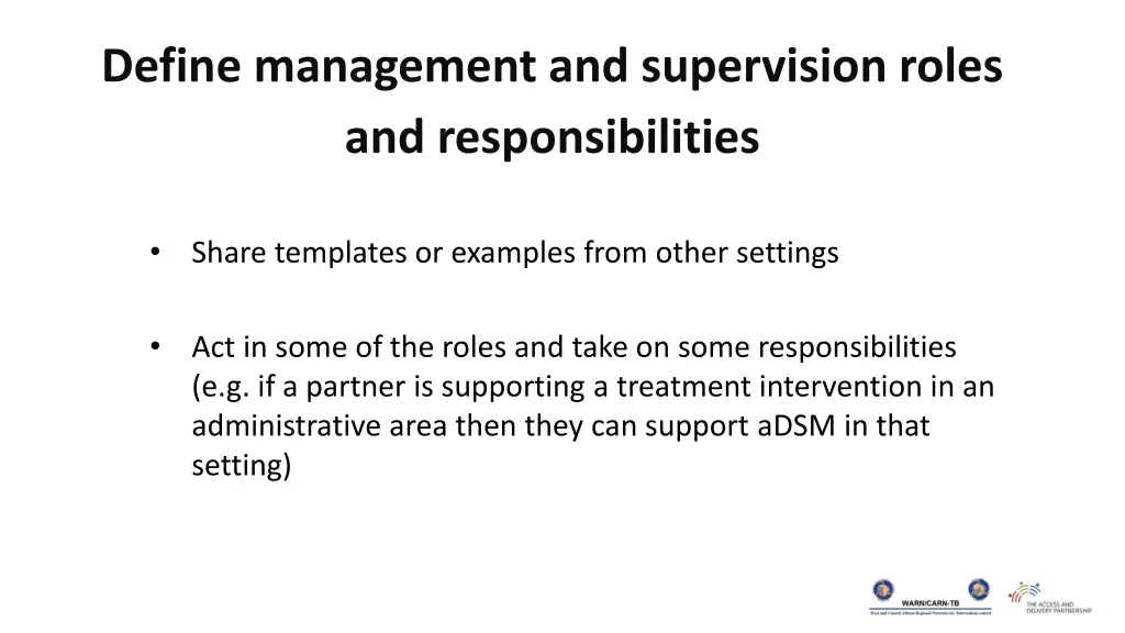 define management and supervision roles