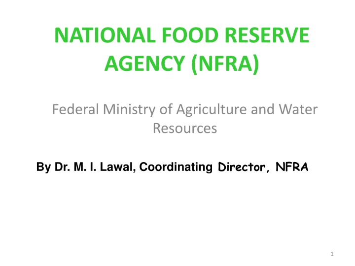 national food reserve agency nfra