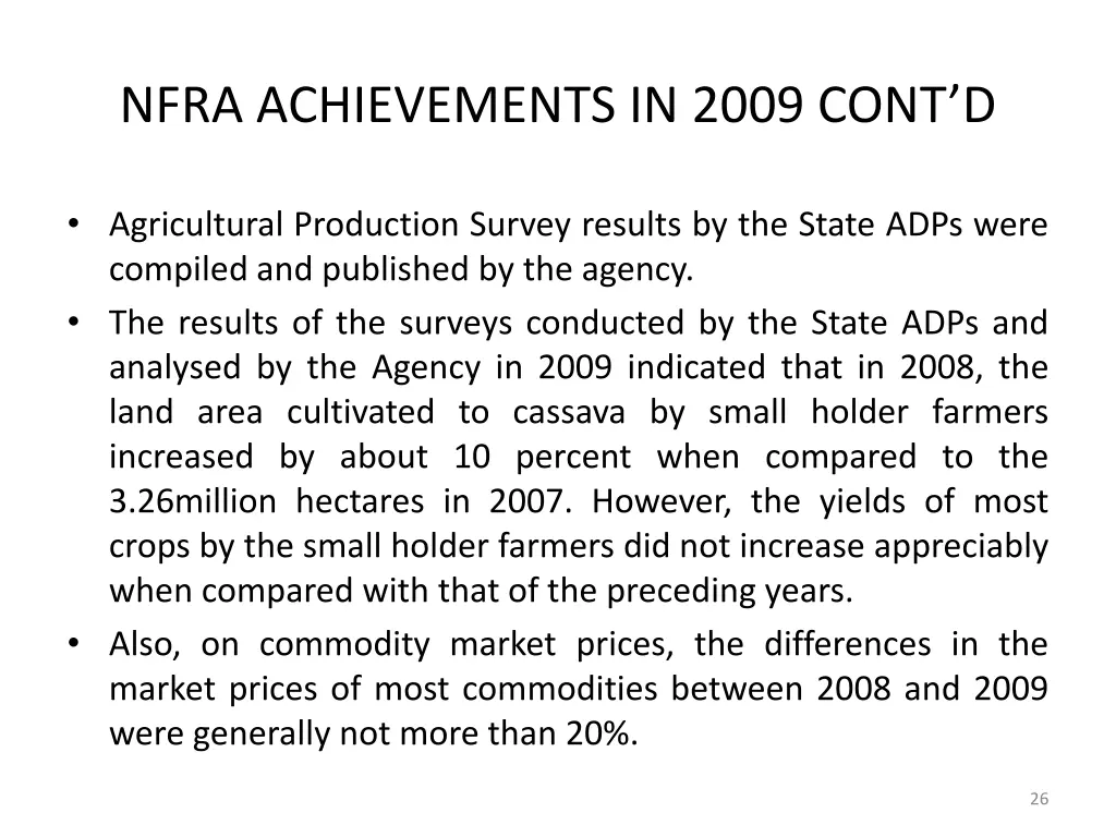 nfra achievements in 2009 cont d 1