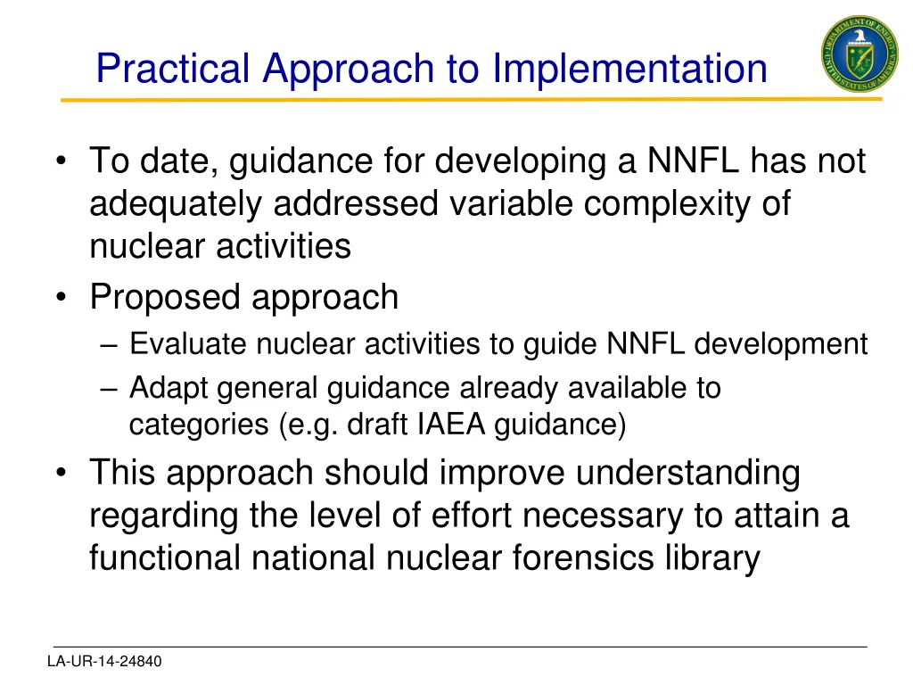 practical approach to implementation