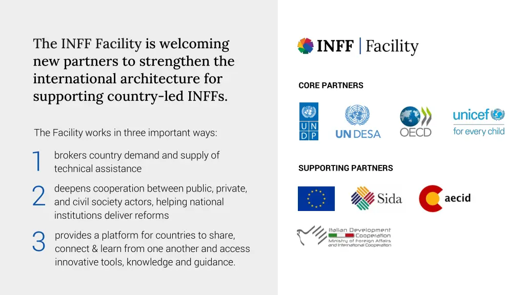 the inff facility is welcoming new partners