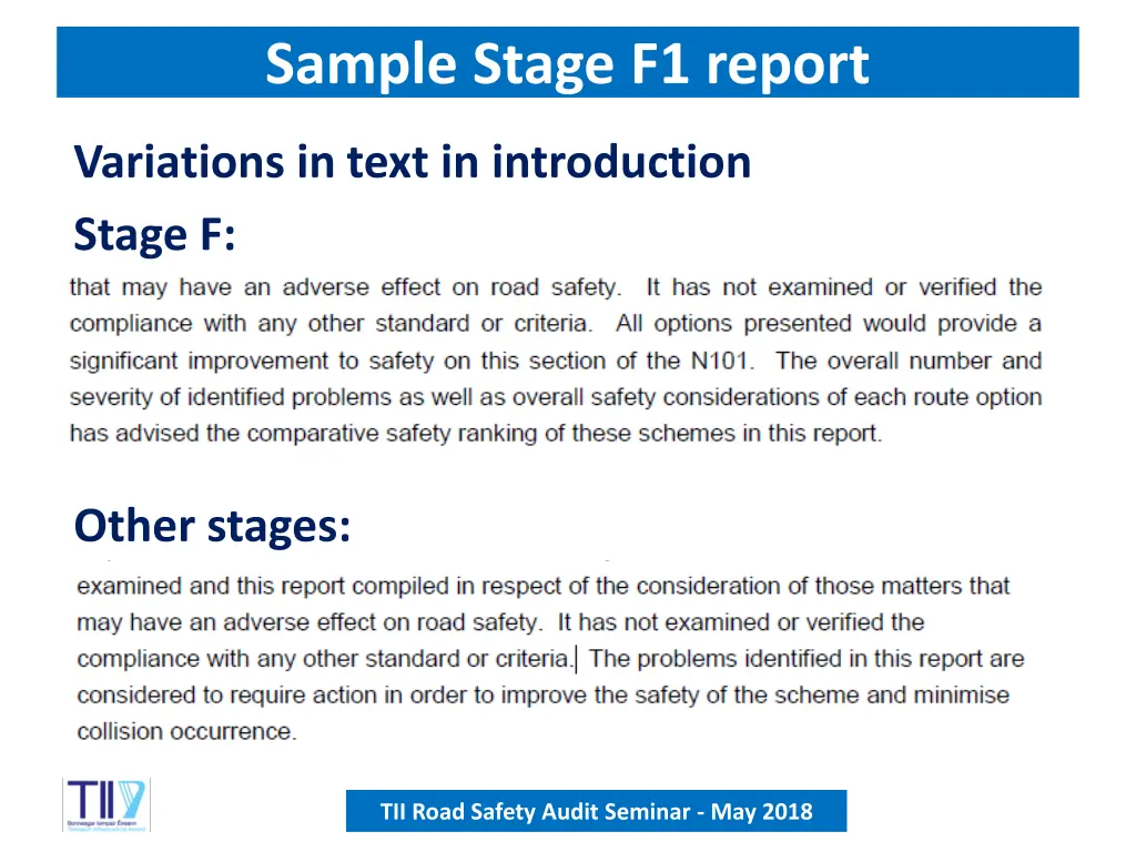 sample stage f1 report 1