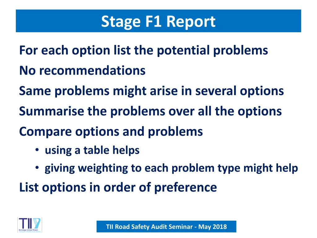 stage f1 report