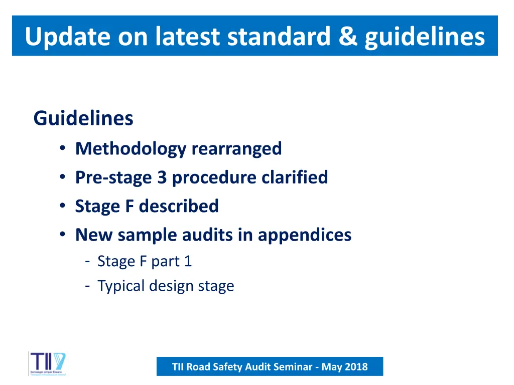 update on latest standard guidelines 2