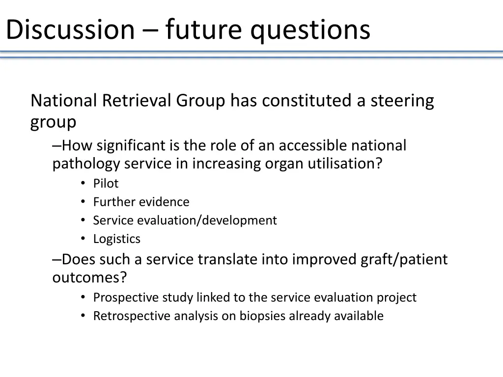 discussion future questions