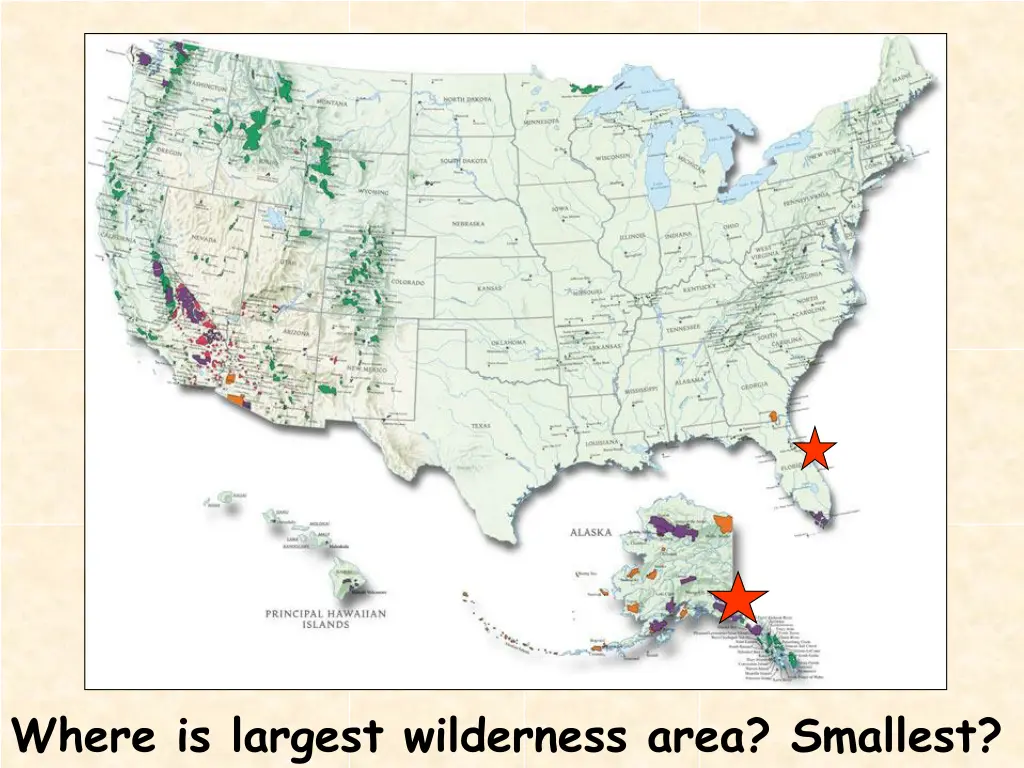 where is largest wilderness area smallest