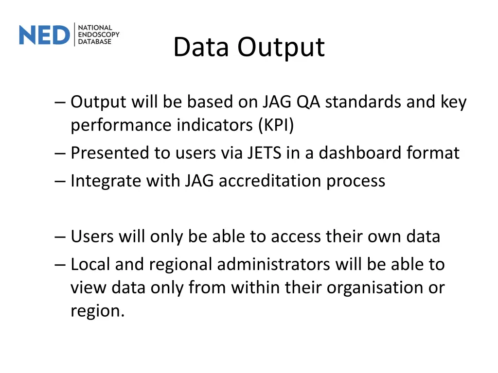 data output