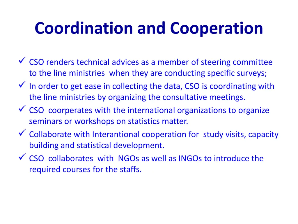 coordination and cooperation