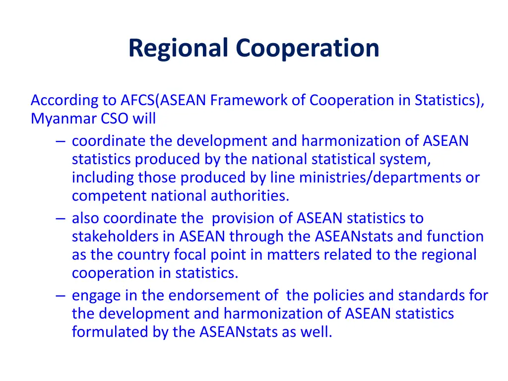 regional cooperation