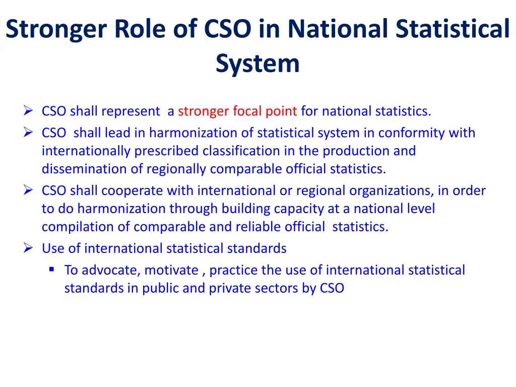 stronger role of cso in national statistical