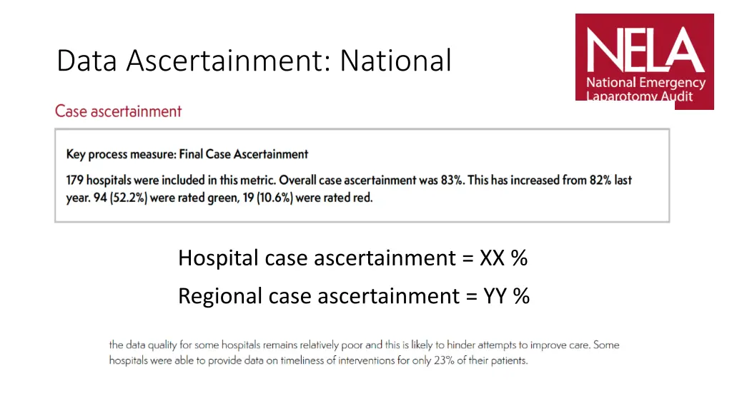 data ascertainment national 1