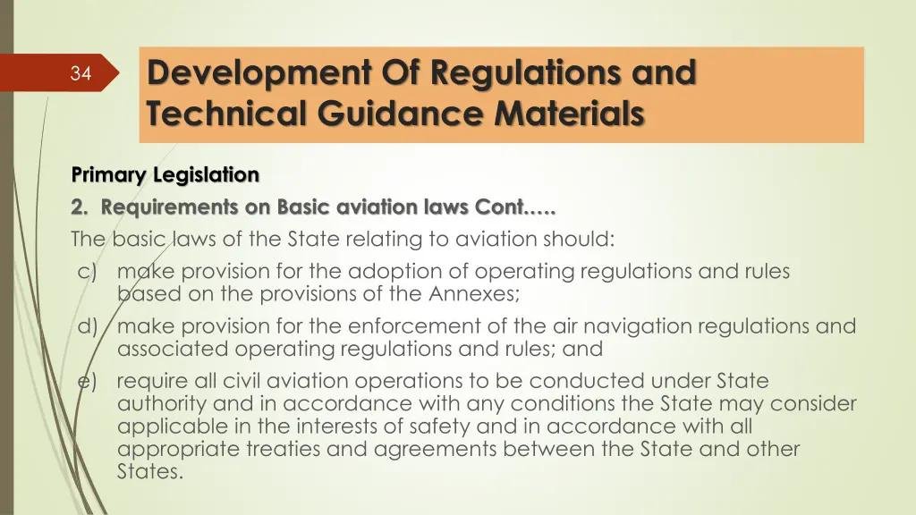 development of regulations and technical guidance 3