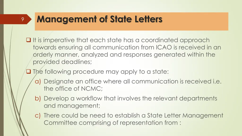 management of state letters 3