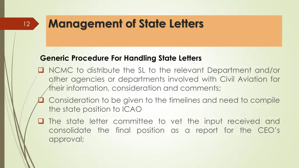 management of state letters 6