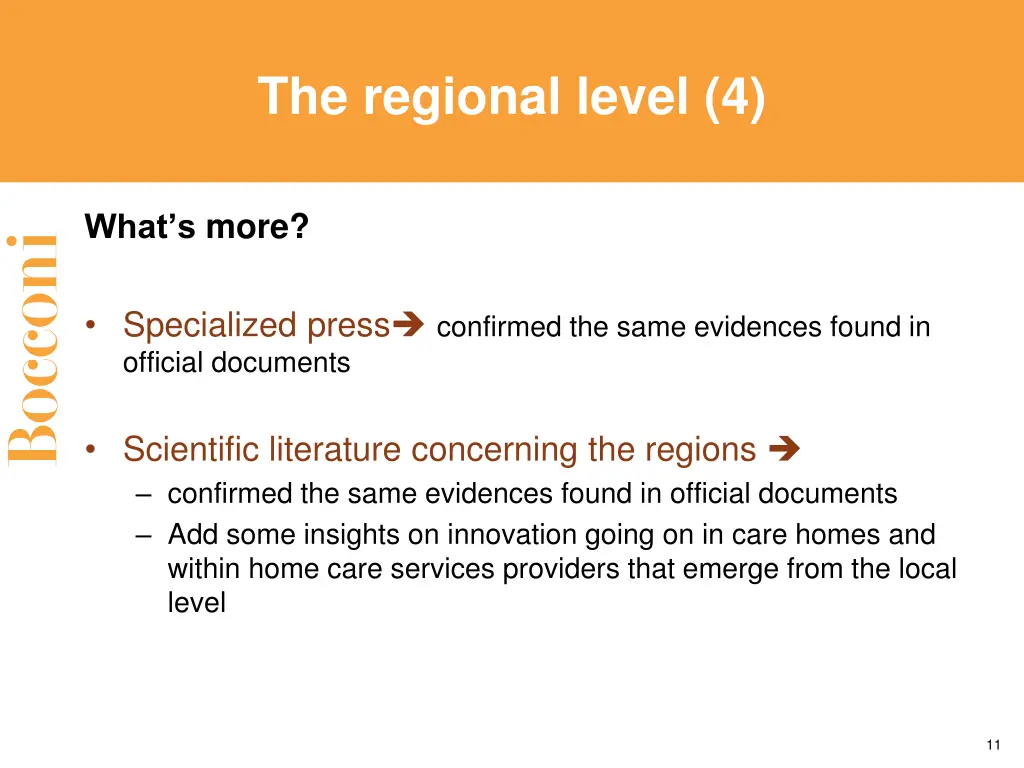 the regional level 4